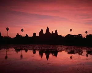 Cambodia Gallery: Sunrise at Angkor Wat, UNESCO World Heritage Site, temples of Angkor Wat