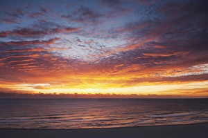 Surface Prints: Sunrise over the Atlantic Ocean in Miami Beach