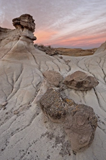 Sunrise in the badlands, Dinosaur Provincial Park, UNESCO World Heritage Site