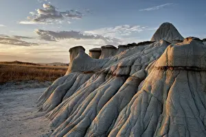 Erosion Prints: Sunrise in the badlands, Theodore Roosevelt National Park, North Dakota