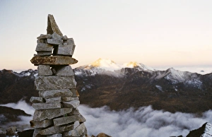 La Paz Prints: Sunrise from base camp on Huayna Potosi, Cordillera Real, Bolivia, South America