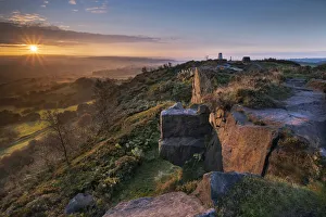 Country Prints: Sunrise at Bosley Cloud, near Congleton, Cheshire, England, United Kingdom, Europe