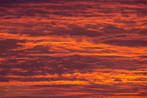 Meteorological Prints: Sunrise cloudscape, Kgalagadi Transfrontier Park, South Africa, Africa