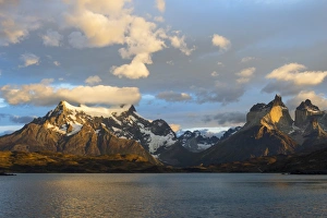 Chilean Prints: Sunrise over Cuernos del Paine and Lago Pehoe