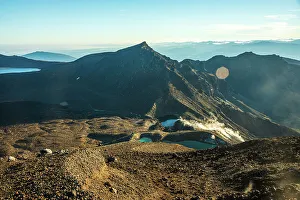 Crater Prints: Sunrise above the Emerald Lakes