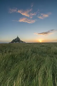 Stronghold Prints: Sunrise with grass in the foreground, Normandy, France, Europe