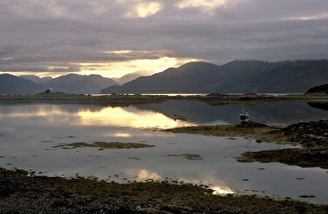 Skye Prints: Sunrise over Isleornsay and lighthouse