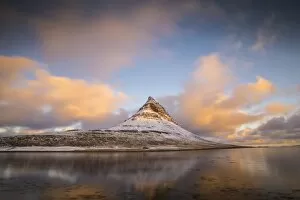 Snaefellsnes Peninsula Gallery: Sunrise at Kirkjufell Mountain, Snaefellsnes Peninsula, Iceland, Polar Regions