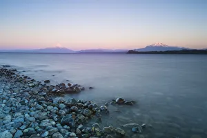 Puerto Varas Prints: Sunrise over lake Llanquihue and Volcan Osorno, Puerto Varas, Chilean Lake District