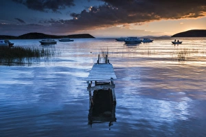 Isla Del Sol Prints: Sunrise at Lake Titicaca, Challapampa, Isla del Sol (Island of the Sun), Bolivia