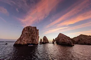 Natural Arch Prints: Sunrise over Lands End, Finnisterra, Cabo San Lucas, Baja California Sur, Mexico