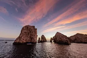 Sea Stack Gallery: Sunrise over Lands End, Finnisterra, Cabo San Lucas, Baja California Sur, Mexico