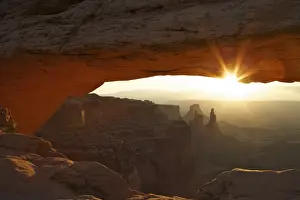Sand Stone Prints: Sunrise at Mesa Arch, Island in the Sky