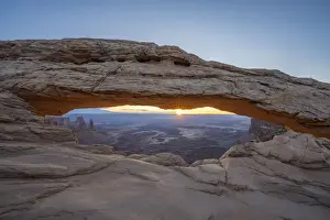 Moab Prints: Sunrise at Mesa Arch with sunburst, Canyonlands National Park, Utah