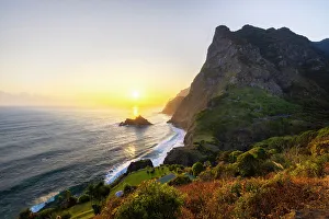 Sao Vicente Prints: Sunrise from Miradouro de Sao Cristovao, Sao Vicente, Madeira, Portugal, Atlantic, Europe