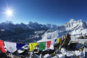 Snowcapped Prints: Sunrise on Mount Everest from Gokyo Ri
