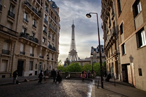 Elegance Prints: Sunrise in Paris with the Eiffel Tower, Paris, France