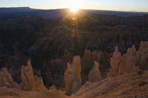 Rock Cliff Prints: Sunrise pinnacles and hoodoos at Inspiration Point