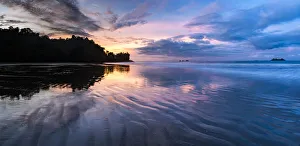 Back Lit Prints: Sunrise at Playa Arco Beach, Uvita, Marino Ballena National Park, Puntarenas Province