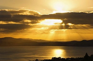 Amazing Prints: Sunrise, River Derwent, Hobart, Tasmania, Australia, Pacific