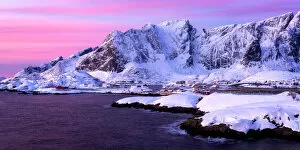 Nordland Gallery: Sunrise at Sakrisoy, Lofoten, Nordland, Arctic, Norway, Europe