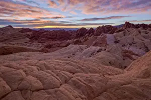 Natural Pattern Prints: Sunrise over sandstone formations
