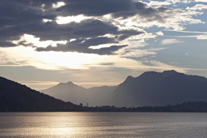 Stresa Prints: Sunrise, Stresa, Lake Maggiore, Italian Lakes, Piedmont, Italy, Europe