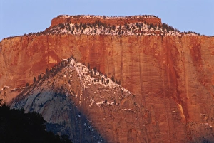 Rock Cliffs Prints: Sunrise, West Temple, Zion National Park, Utah, United States of America, North America