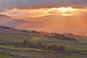 Glowing Prints: Sunset over Askrigg Common in the Yorkshire Dales