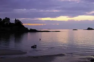 Dinard Prints: Sunset over bay, Dinard, Cote d Emeraude (Emerald Coast), Cotes d Armor