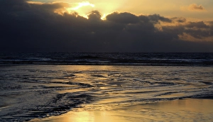 Attractive Prints: Sunset over the beach from Dunraven Bay