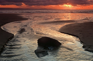 Bristol Prints: Sunset over The Bristol Channel from Dunraven Bay