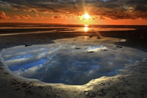 Bristol Prints: Sunset over The Bristol Channel from Dunraven Bay