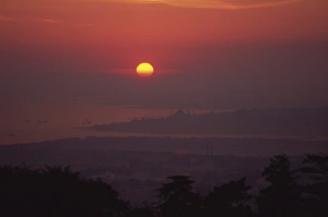 Bosporus Prints: Sunset over the city and the Sea of Marmara, seen from the Asian side of the Bosphorus