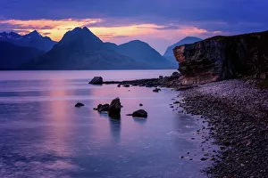 Inner Hebrides Prints: Sunset at Elgol, Isle of Skye, Inner Hebrides, Scotland, United Kingdom, Europe