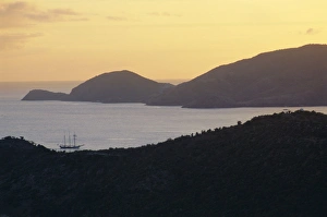 Hill Range Prints: Sunset over English Harbour, Shirley Heights, Antigua