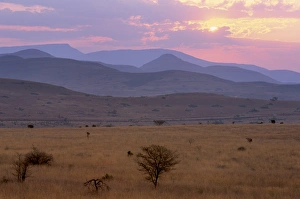 Mpumalanga Prints: Sunset over escarpment near Blyde River Canyon, Mpumalanga, South Africa, Africa