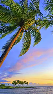 Fiji Prints: Sunset from First Landing Beach Resort, near Nadi, Viti Levu, Fiji, South Pacific