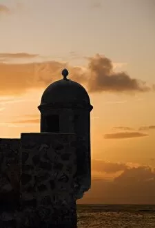 Sunset, Fort San Felipe, Puerto Plata, Dominican Republic, West Indies, Caribbean, Central America