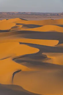 Sunset in the giant sand dunes of the Sahara Desert, Timimoun, western Algeria, North