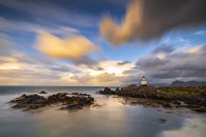 Nordland Prints: Sunset above the iconic lighthouse of Hovsund, Gimsoy, Nordland county, Lofoten Islands