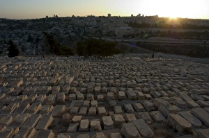 Israeli Prints: Sunset, Jewish Cemetery