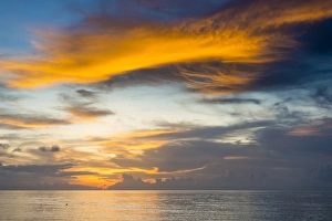 Funafuti Prints: Sunset over the lagoon of Funafuti, Tuvalu, South Pacific