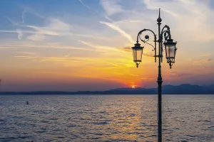Evening Mood Prints: Sunset over Lake Garda in Lazise, Italy