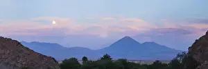 North Chile Prints: Sunset at Licancabur Volcano, 5, 920m and Juriques Volcano, 5704m, stratovolcanos