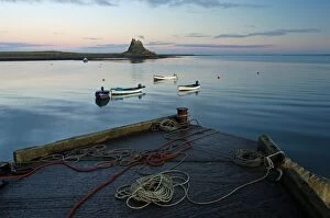 Images Dated 26th December 2009: Sunset at Lindisfarne Castle, Holy Island, Northumberland, England, United Kingdom
