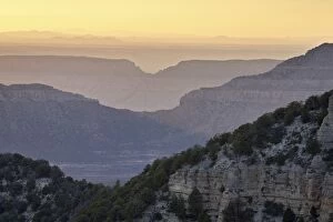 Images Dated 7th September 2010: Sunset at Locust Point, North Rim, Grand Canyon National Park, UNESCO World Heritage Site, Arizona