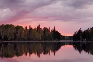 Lakes Prints: Sunset over Malberg Lake, Boundary Waters Canoe Area Wilderness, Superior National Forest