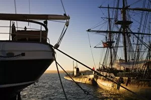 Images Dated 17th February 2008: Sunset at the Maritime Museum, San Diego, California, United States of America