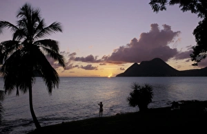 Martinique Prints: Sunset, Morne Larcher